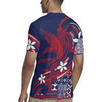 Samoa Manuia le Aso Tuto'atasi Rugby Jersey Siapo Mamanu Mix Tatau Marlin - Flag Color