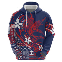 Samoa Manuia le Aso Tuto'atasi Zip Hoodie Siapo Mamanu Mix Tatau Marlin - Flag Color