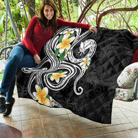 Kanaka Maoli Hawaii Plumeria Quilt Dancing Tentacles Black Style