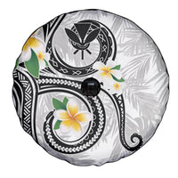 Kanaka Maoli Hawaii Plumeria Spare Tire Cover Dancing Tentacles White Style