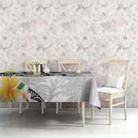 Kanaka Maoli Hawaii Plumeria Tablecloth Dancing Tentacles White Style