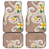 Kanaka Maoli Hawaii Plumeria Car Mats Dancing Tentacles Beige Style LT7
