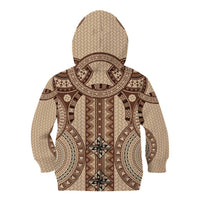 Bula Fiji Vintage Kid Hoodie Brown Masi Motifs