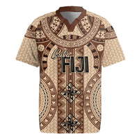 Bula Fiji Vintage Rugby Jersey Brown Masi Motifs