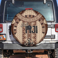 Bula Fiji Vintage Spare Tire Cover Brown Masi Motifs LT7 Brown - Polynesian Pride