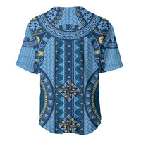 Bula Fiji Vintage Baseball Jersey Prussian Blue Masi Motifs
