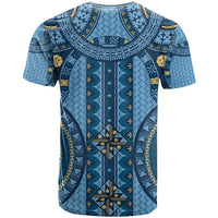 Bula Fiji Vintage T Shirt Prussian Blue Masi Motifs