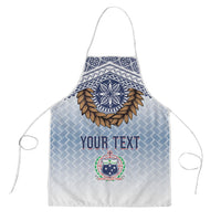 Manu Samoa Rugby Custom White Apron ʻIe Toga Pattern With Brown Ula fala