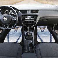 Manu Samoa Rugby Custom White Car Mats ʻIe Toga Pattern With Brown Ula fala