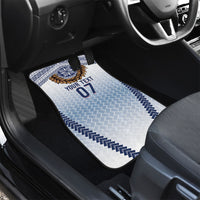 Manu Samoa Rugby Custom White Car Mats ʻIe Toga Pattern With Brown Ula fala