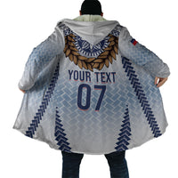 Manu Samoa Rugby Custom White Cloak ʻIe Toga Pattern With Brown Ula fala