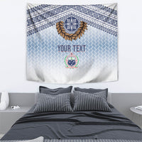 Manu Samoa Rugby Custom White Tapestry ʻIe Toga Pattern With Brown Ula fala
