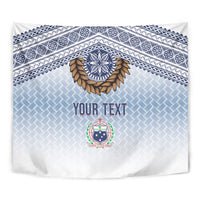 Manu Samoa Rugby Custom White Tapestry ʻIe Toga Pattern With Brown Ula fala