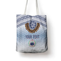 Manu Samoa Rugby Custom White Tote Bag ʻIe Toga Pattern With Brown Ula fala