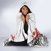 Bula Fiji Day Hooded Blanket Tagimaucia on Masi Pattern LT7 - Polynesian Pride