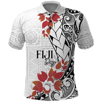 Bula Fiji Day Polo Shirt Tagimaucia on Masi Pattern