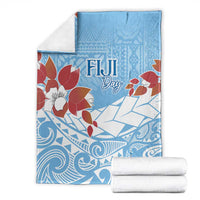 Bula Fiji Day Blanket Tagimaucia on Masi Pattern - Turquoise LT7 - Polynesian Pride