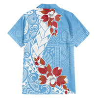 Bula Fiji Day Hawaiian Shirt Tagimaucia on Masi Pattern - Turquoise