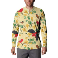 Aloha Hawaii Button Sweatshirt I'iwi on Mamane Pastel Cream