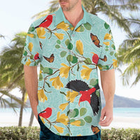 Aloha Hawaii Hawaiian Shirt I'iwi on Mamane Pastel Turquoise