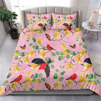 Aloha Hawaii Bedding Set I'iwi on Mamane Pastel Pink