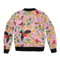 Aloha Hawaii Bomber Jacket I'iwi on Mamane Pastel Pink LT7 - Polynesian Pride