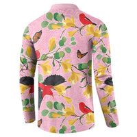 Aloha Hawaii Button Sweatshirt I'iwi on Mamane Pastel Pink