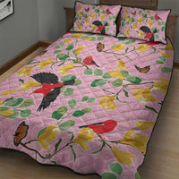 Aloha Hawaii Quilt Bed Set I'iwi on Mamane Pastel Pink