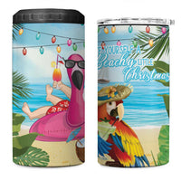 Have Yourself A Beachy Little Christmas 4 in 1 Can Cooler Tumbler with Santa Chilling LT7 One Size: 16 oz Colorful - Polynesian Pride