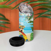 Have Yourself A Beachy Little Christmas 4 in 1 Can Cooler Tumbler with Santa Chilling LT7 - Polynesian Pride