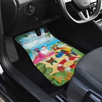 Have Yourself A Beachy Little Christmas Car Mats with Santa Chilling - Polynesian Pride