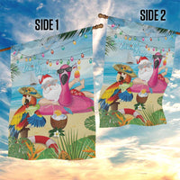 Have Yourself A Beachy Little Christmas Garden Flag with Santa Chilling - Polynesian Pride