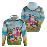 Have Yourself A Beachy Little Christmas Hoodie with Santa Chilling - Polynesian Pride