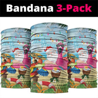 Have Yourself A Beachy Little Christmas Neck Gaiter with Santa Chilling LT7 package One Size: 25*50cm Colorful - Polynesian Pride