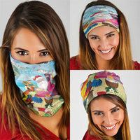 Have Yourself A Beachy Little Christmas Neck Gaiter with Santa Chilling LT7 - Polynesian Pride