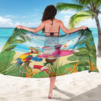 Have Yourself A Beachy Little Christmas Sarong with Santa Chilling - Polynesian Pride