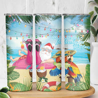 Have Yourself A Beachy Little Christmas Skinny Tumbler with Santa Chilling LT7 - Polynesian Pride