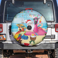 Have Yourself A Beachy Little Christmas Spare Tire Cover with Santa Chilling LT7 Colorful - Polynesian Pride