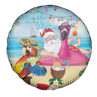 Have Yourself A Beachy Little Christmas Spare Tire Cover with Santa Chilling LT7 - Polynesian Pride