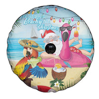 Have Yourself A Beachy Little Christmas Spare Tire Cover with Santa Chilling LT7 - Polynesian Pride