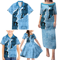 Bula Fiji Tapa Mix Christmas Family Matching Puletasi Dress and Hawaiian Shirt Vintage Style LT7 - Polynesian Pride