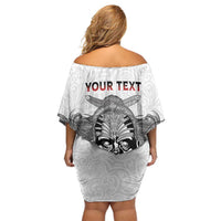 Aotearoa Personalized Family Matching Off Shoulder Short Dress and Hawaiian Shirt Proud To Be Maori