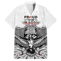 Aotearoa Personalized Family Matching Tank Maxi Dress and Hawaiian Shirt Proud To Be Maori LT7 Dad's Shirt - Short Sleeve White - Polynesian Pride