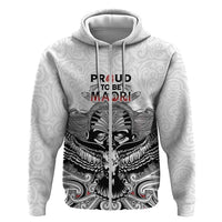 Aotearoa Personalized Zip Hoodie Proud To Be Maori LT7 Zip Hoodie White - Polynesian Pride