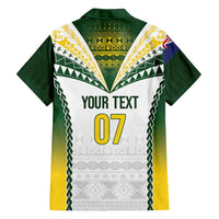 Cook Islands Rugby Custom Family Matching Off Shoulder Short Dress and Hawaiian Shirt Kuki's Aitu Champions - Polynesian Pride