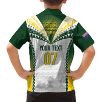 Cook Islands Rugby Custom Family Matching Summer Maxi Dress and Hawaiian Shirt Kuki's Aitu Champions LT7 - Polynesian Pride