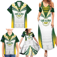 Cook Islands Rugby Custom Family Matching Summer Maxi Dress and Hawaiian Shirt Kuki's Aitu Champions - Polynesian Pride