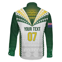 Cook Islands Rugby Custom Family Matching Tank Maxi Dress and Hawaiian Shirt Kuki's Aitu Champions LT7 - Polynesian Pride