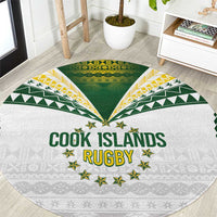 Cook Islands Rugby Round Carpet Kuki's Aitu Champions - Polynesian Pride
