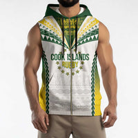 Cook Islands Rugby Custom Sleeveless Zip Hoodie Kuki's Aitu Champions - Polynesian Pride